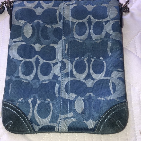 Coach| Mini Crossbody| Adjustable Classic Blue bag logos throughout the purse - Picture 6 of 17